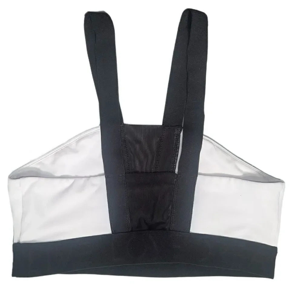 Mesh Inset Sports Bra LIVE LOVE DREAM by Aero (M)